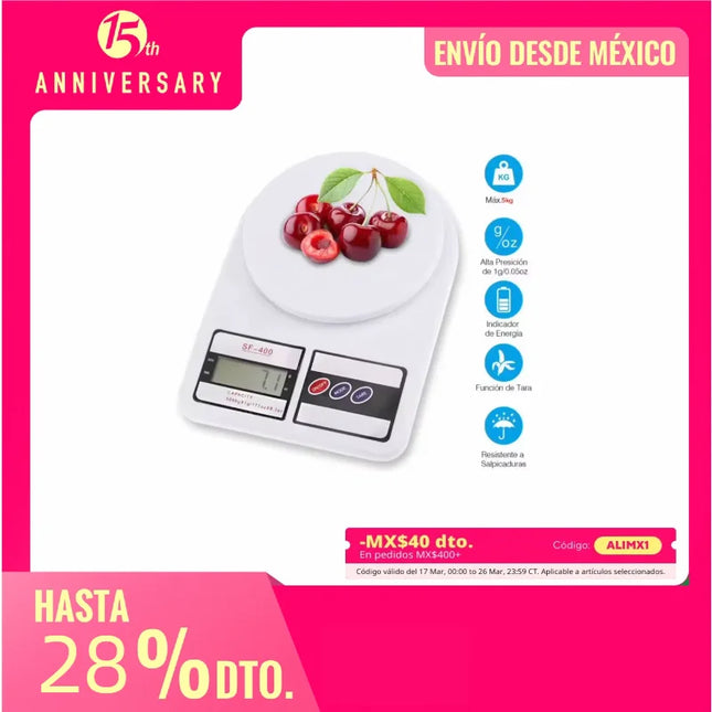 Digital scale Gramera portable scale weighs up to 5Kg kitchen scale