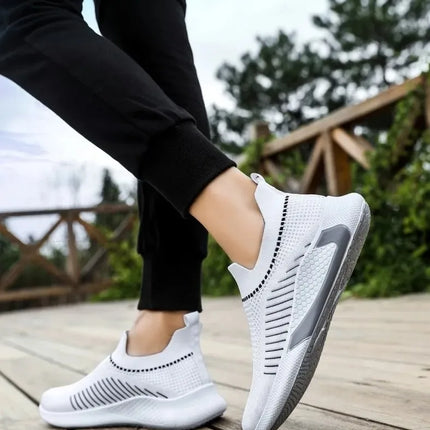 Zapatillas Casuales Transpirables de Malla Ligera y Suela Suave para Hombres, Cómodas para El Traslado Diario y Caminar