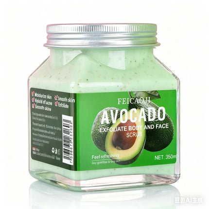 Exfoliante Corporal 350ML, Sal Marina + Polvo Cáscara Nuez Natural, Sin Aditivos, Exfolia & Hidrata, Piel Suave Radiante, Perfume Largo ¡Favorito en México