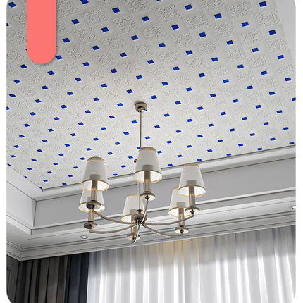 Papel Tapiz de Techo 3D de Gran Tamaño – 10 Piezas de 70x70cm, Efecto Ladrillo, Impermeable y Autoadhesivo de Espuma