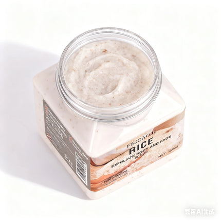 Exfoliante Corporal 350ML, Sal Marina + Polvo Cáscara Nuez Natural, Sin Aditivos, Exfolia & Hidrata, Piel Suave Radiante, Perfume Largo ¡Favorito en México