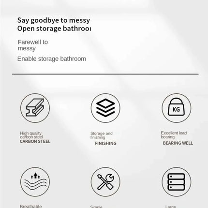 Estante para Ahorro de Espacio para Baño, 3 niveles