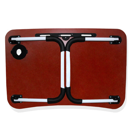 Escritorio para Ordenador, Soporte para Laptop, Tablet con Portavasos/Cajón de Almacenamiento | Mesa Multifuncional para Cama, Sofa Cama Plegable | Bandeja Desayunador de Madera