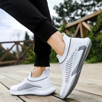 Zapatillas Casuales Transpirables de Malla Ligera y Suela Suave para Hombres, Cómodas para El Traslado Diario y Caminar