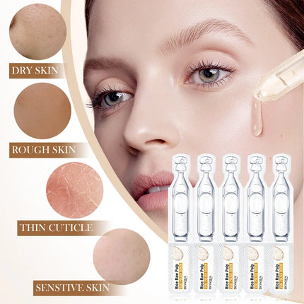Suero Facial de pulpa de arroz blanco crudo, hidratante Facial, reparador de arrugas, manchas oscuras, antienvejecimiento, cuidado de la piel