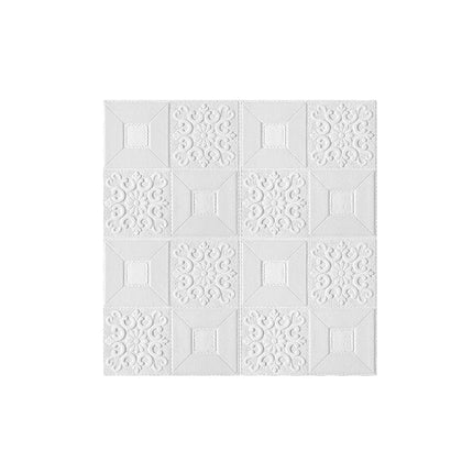 Papel Tapiz de Techo 3D de Gran Tamaño – 10 Piezas de 70x70cm, Efecto Ladrillo, Impermeable y Autoadhesivo de Espuma