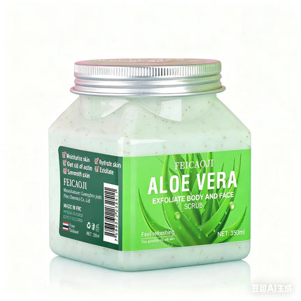 Exfoliante Corporal 350ML, Sal Marina + Polvo Cáscara Nuez Natural, Sin Aditivos, Exfolia & Hidrata, Piel Suave Radiante, Perfume Largo ¡Favorito en México