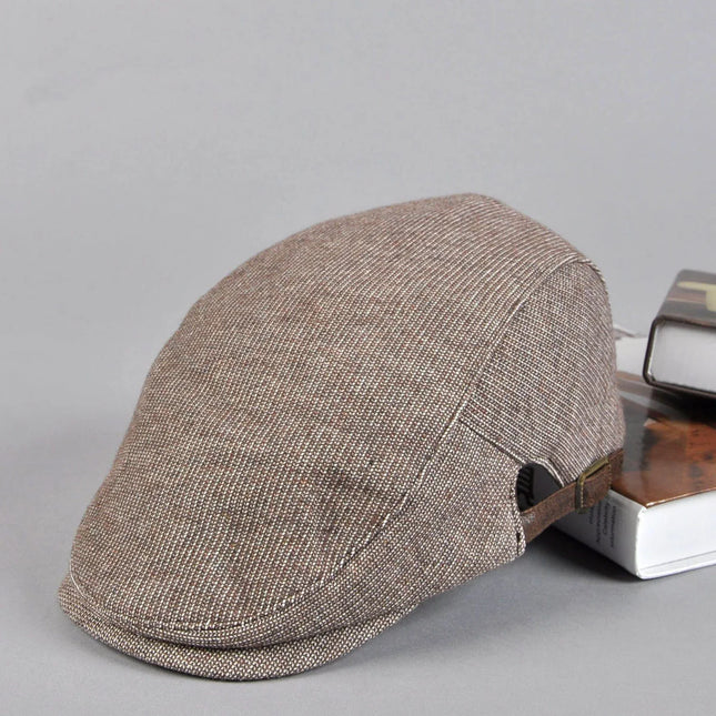 Gorro de hiedra con cordón de cuero de alta calidad para hombre, gorro informal de algodón para exteriores, boina de talla grande para adulto de 55-60cm, primavera y verano, 2022