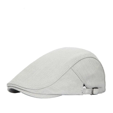 Gorra de hiedra británica para hombre, boina de ocio de primavera y verano con cabeza grande a la moda, sombrero de vendedor de periódicos de algodón sólido para hombre de 55-60cm