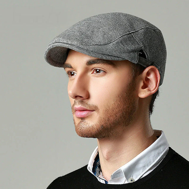 Gorro de hiedra con cordón de cuero de alta calidad para hombre, gorro informal de algodón para exteriores, boina de talla grande para adulto de 55-60cm, primavera y verano, 2022