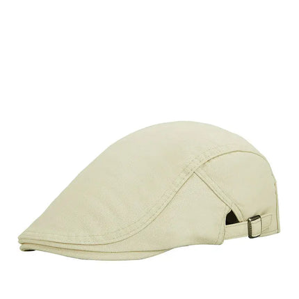 Gorra de hiedra británica para hombre, boina de ocio de primavera y verano con cabeza grande a la moda, sombrero de vendedor de periódicos de algodón sólido para hombre de 55-60cm