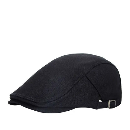Gorra de hiedra británica para hombre, boina de ocio de primavera y verano con cabeza grande a la moda, sombrero de vendedor de periódicos de algodón sólido para hombre de 55-60cm
