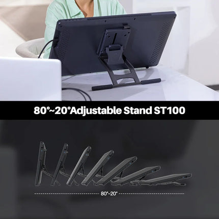 Huion Kamvas 22 Plus – Monitor de Tableta Gráfica de 21,5’’ con 140% sRGB, Compatible con Windows, macOS, Linux y Android