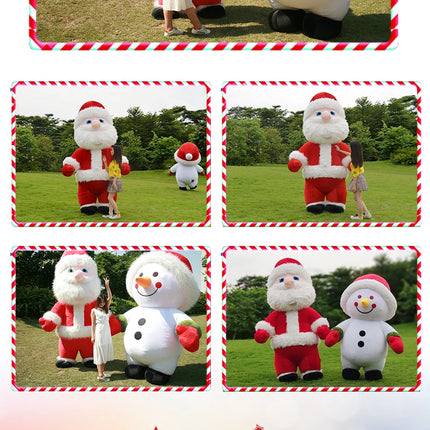 SAYGO-Disfraz inflable de Papá Noel, muñeco de nieve, mascota, disfraz de adulto, disfraz de mascota kawaii para fiesta de Navidad, disfraces de Carnaval