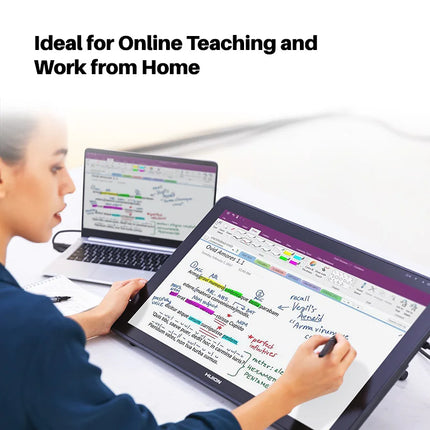 Huion Kamvas 22 Plus – Monitor de Tableta Gráfica de 21,5’’ con 140% sRGB, Compatible con Windows, macOS, Linux y Android