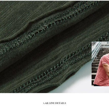 Camiseta 100% de algodón para hombre, camisetas finas informales suaves para Fitness, ropa para el hogar para hombre, camiseta sólida de manga corta con cuello redondo para hombre