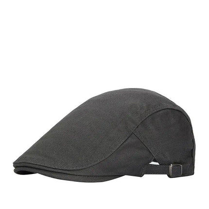 Gorra de hiedra británica para hombre, boina de ocio de primavera y verano con cabeza grande a la moda, sombrero de vendedor de periódicos de algodón sólido para hombre de 55-60cm