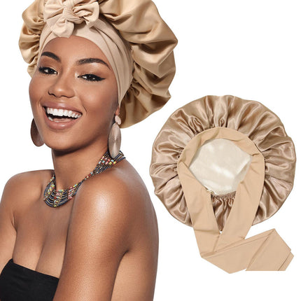 Gorro de Satén de Doble Capa para Dormir – Reversible y Suave para el Cuidado del Cabello