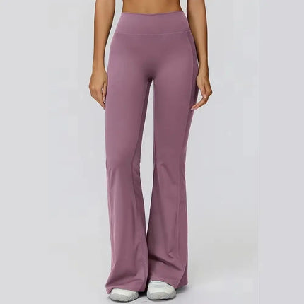 Bell-bottoms Pantalones de yoga con corte de bota de talle alto para mujer Leggings acampanados para entrenamiento y ropa casual Ropa deportiva cómoda y elegante