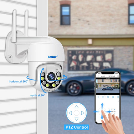 Smar 8CH NVR 5MP Kit de cámara inalámbrica Ai Humman detectar al aire libre 3MP PTZ WiFi visión nocturna CCTV sistema de vigilancia de seguridad ICsee