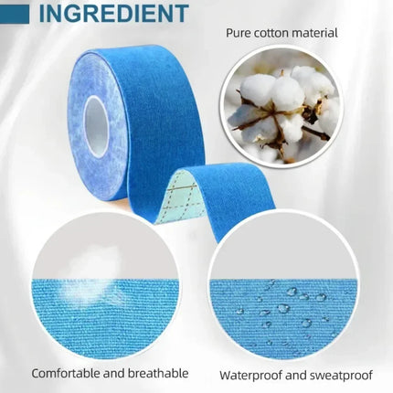 Cinta de kinesiología de 2,5 CM x 5M para cara, línea en V, cuello, ojos, levantamiento de arrugas, cinta adhesiva, herramienta de cuidado de la piel Facial, vendaje elástico