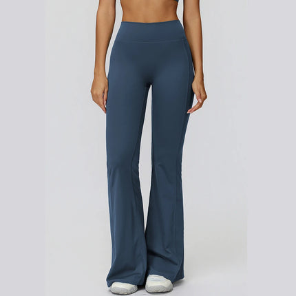 Bell-bottoms Pantalones de yoga con corte de bota de talle alto para mujer Leggings acampanados para entrenamiento y ropa casual Ropa deportiva cómoda y elegante