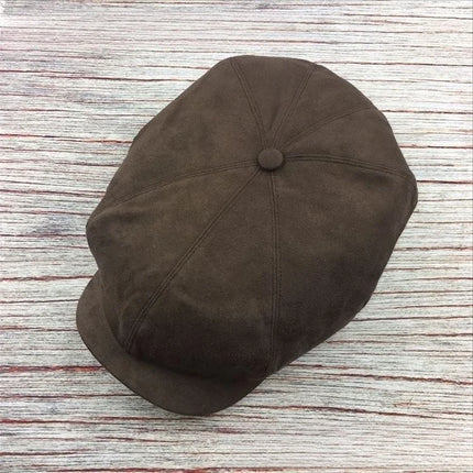 Gorro de hiedra de talla grande para hombre, gorro de cabeza grande para primavera, verano y otoño, boina de lino, gorros planos de lana para invierno, 55-59cm, 60-61cm