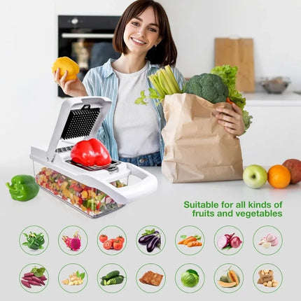 2025 New Grate Food Chopper Vegetable Slicer Kitchen Items Multifunctional Dicer Cut Vegetable Chopper Handle Food