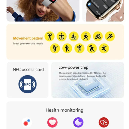 DTNew 2025 Original para Apple Watch 10 reloj inteligente hombres temperatura corporal Bluetooth llamada NFC GPS deportes mujeres SmartWatch para Apple