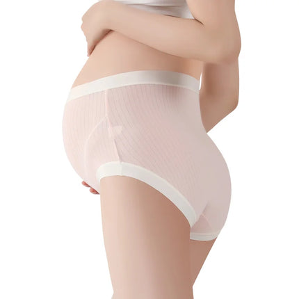 Bragas cómodas y transpirables de cintura alta, vestidos de maternidad suaves para mujeres embarazadas, bragas de realce, ropa para mujeres embarazadas, pantalones, 3 uds.