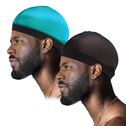 2 unids/lote, gorro ondulado de cúpula sedosa, pañuelos elásticos, gorro de peluca Unisex, cubierta para la cabeza para dormir durante la noche, gorro para quimio para pérdida de cabello contra el cáncer, accesorios para