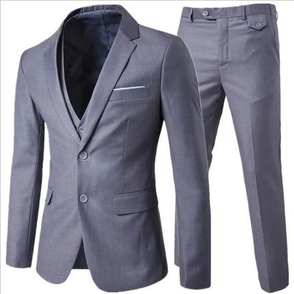 Trajes elegantes para hombre para boda, 3 piezas, 2 conjuntos de chaquetas, chaleco, pantalones, Blazers, traje clásico de negocios, traje Formal completo 2024
