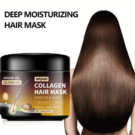 Mascarilla hidratante para el cabello con queratina, acondicionador suave y liso, Frizz, cuidado del cabello dañado, reparación del cabello dañado, restauración de brillo