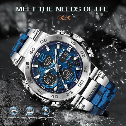 Reloj Electrónico Deportivo LIGE para Hombre – Pantalla LED de Lujo y Diseño Militar Resistente al Agua