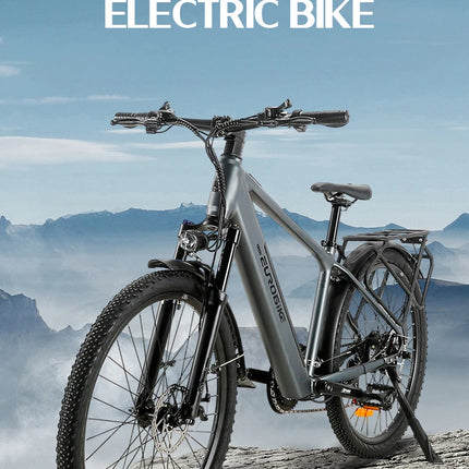 Bicicleta eléctrica con Motor de 400W, batería de litio extraíble de 48V y 15AH, bicicleta eléctrica todoterreno de montaña para adultos de 26 pulgadas y 21 velocidades