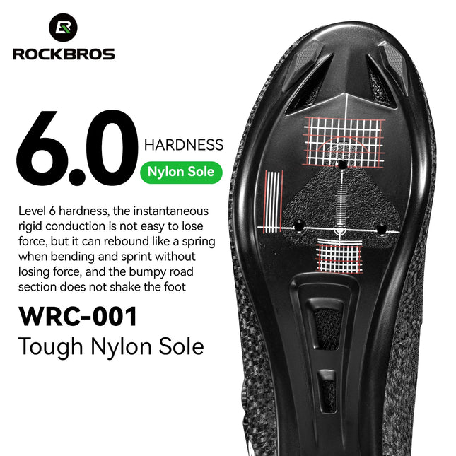 ROCKBROS Zapatos de ciclismo profesional con cierre de perilla autobloqueantes para bicicleta de carretera compatible con calas SPD calzado para ciclismo