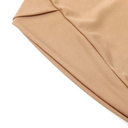 Pañuelo de cáñamo de cristal cruzado para mujer, Hijab musulmán de Color sólido, suave y elástico para la cabeza turbante, bufanda integrada