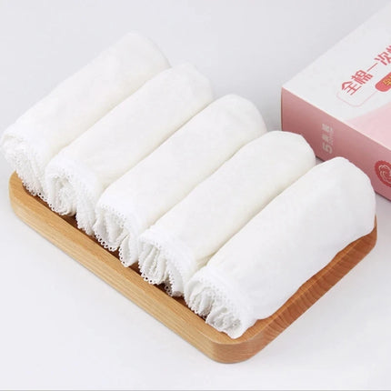 5 unids/lote de ropa interior desechable, bragas para embarazadas, calzoncillos posparto de algodón de talla grande para mujeres grandes de 2XL a 6XL