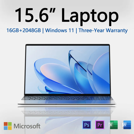 Ordenador Portátil de 15,6’’ – 16GB RAM, 2TB SSD, Intel N3700, Windows 11 Pro