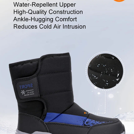 Botas de nieve para exteriores para niños, zapatos deportivos cómodos y cálidos de alta calidad, botas de algodón a la moda, zapatos de felpa antideslizantes para Otoño e Invierno