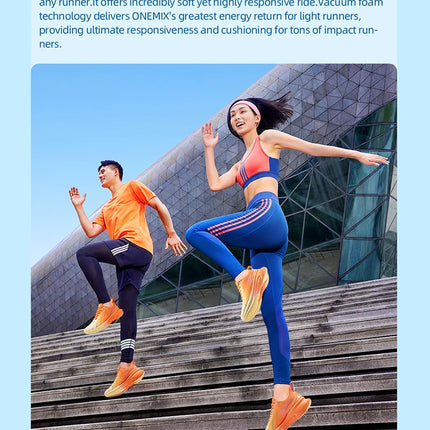 ¡Novedad de ONEMIX! Zapatillas de correr para hombre, zapatillas deportivas antideslizantes para mujer