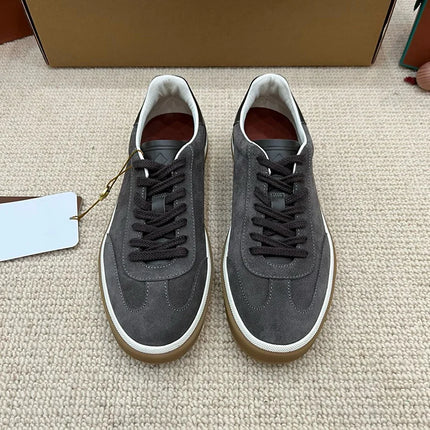 2025 nuevos zapatos de entrenamiento LP, zapatillas planas con cordones y punta redonda de cuero genuino, zapatillas blancas informales con estilo Unisex, estilo deportivo