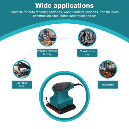 Lijadora orbital de 400W, amoladora de madera, pulidora eléctrica para coche, máquina lijadora multifuncional para encerado de Metal y madera