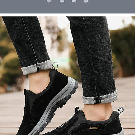 Zapatos deportivos informales antideslizantes para hombre, zapatos de senderismo resistentes al desgaste, zapatos planos cómodos para caminar a la moda para exteriores 2025, para hombre