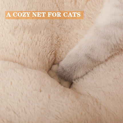 Cama de felpa de terciopelo para gatos, cesta para gatos, casa anidada, saco de dormir, perrera, camas cálidas de invierno, cojín para perros pequeños legowisko dla kota