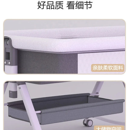 Cama de empalme grande para recién nacido, mecedora de bebé bb, cuna para niños, multifuncional, móvil y plegable