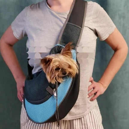 Portabebés para perros y mascotas, bandolera para viajes al aire libre, malla transpirable, bolsa con eslinga segura, capacidad de carga de 5 kg para perros y gatos