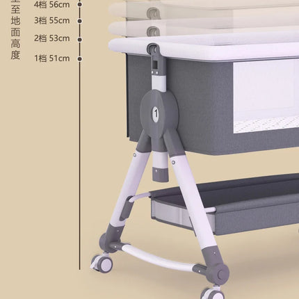 Cama de empalme grande para recién nacido, mecedora de bebé bb, cuna para niños, multifuncional, móvil y plegable