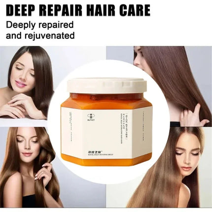 Mascarilla hidratante para el cabello Manuka Royal Jelly, tratamiento hidratante de acondicionamiento profundo de miel para el cuidado del tinte de frotar seco y dañado, 500ml