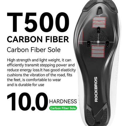 ROCKBROS Zapatos de ciclismo profesional con cierre de perilla autobloqueantes para bicicleta de carretera compatible con calas SPD calzado para ciclismo